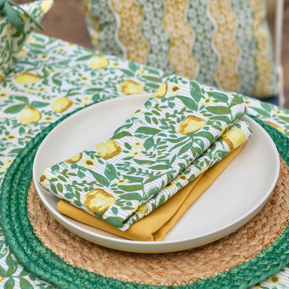 Walton & Co Set of 4 Lemon Napkins